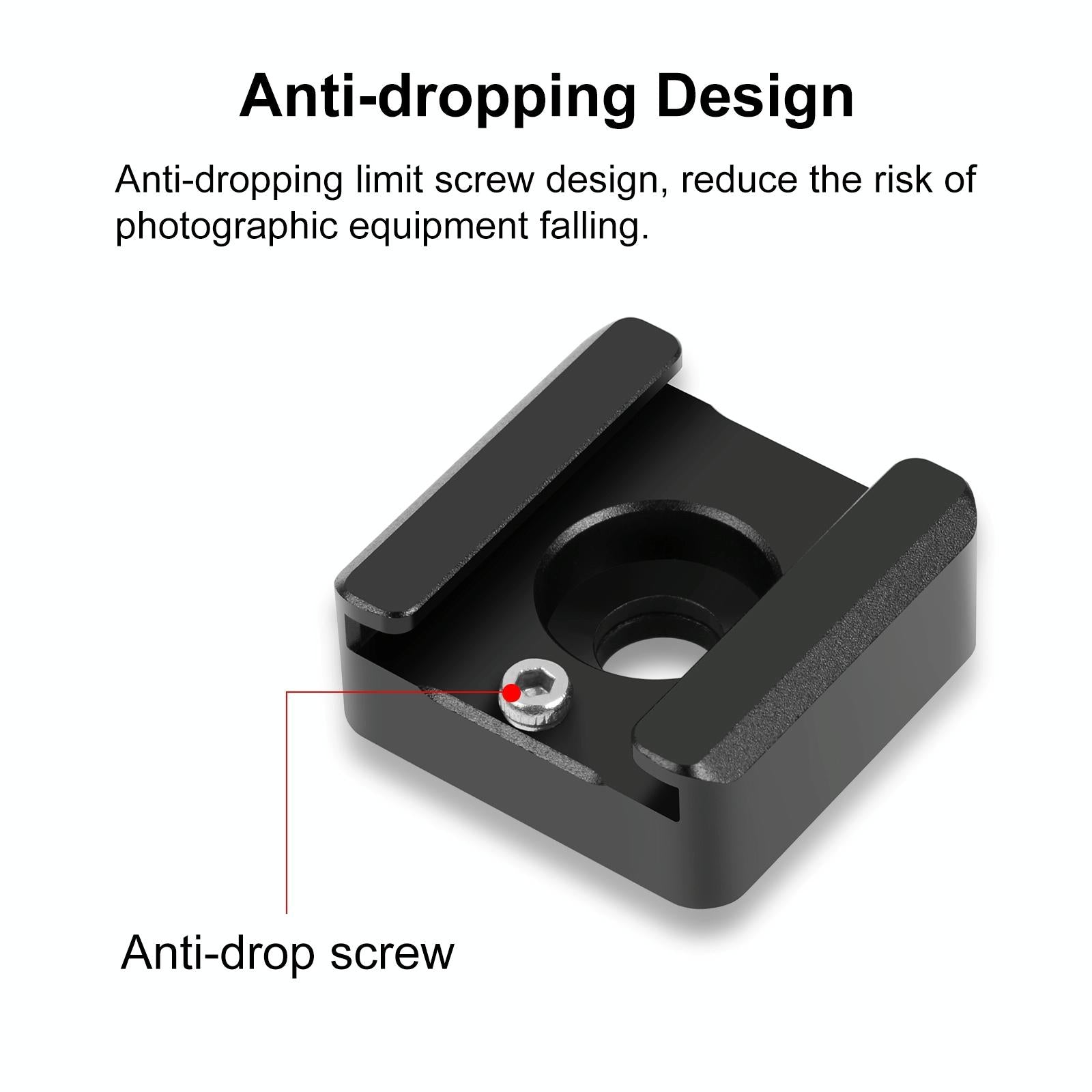 Aluminum Cold Shoe Mount For Microphone Or Flash Light - Black 5