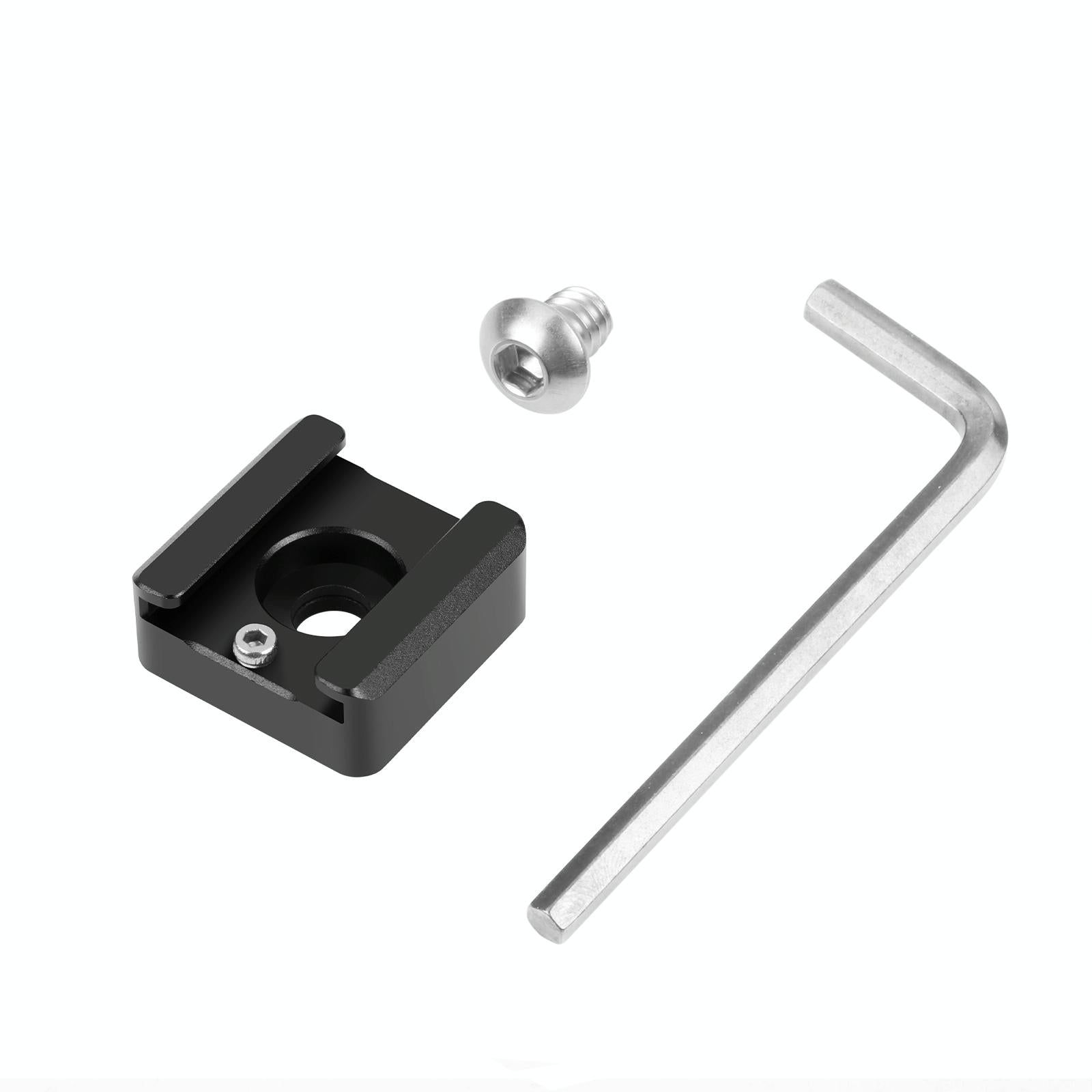 Aluminum Cold Shoe Mount For Microphone Or Flash Light - Black 8