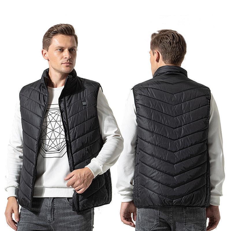 4 Area Single Control Usb Electric Heating Undershirt Intelligent Warm Vest - Blue - Xxxxxl