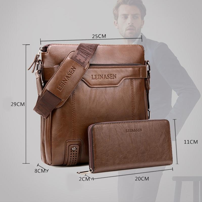 Multifunctional Men Business Messenger Bag Black 6
