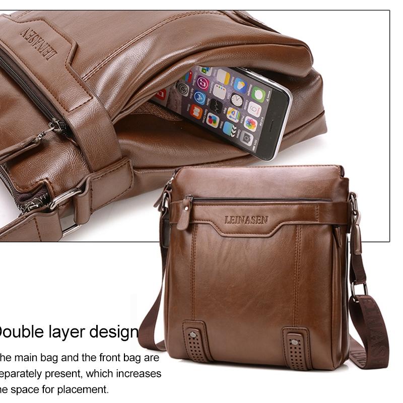 Multifunctional Men Business Messenger Bag Black 10