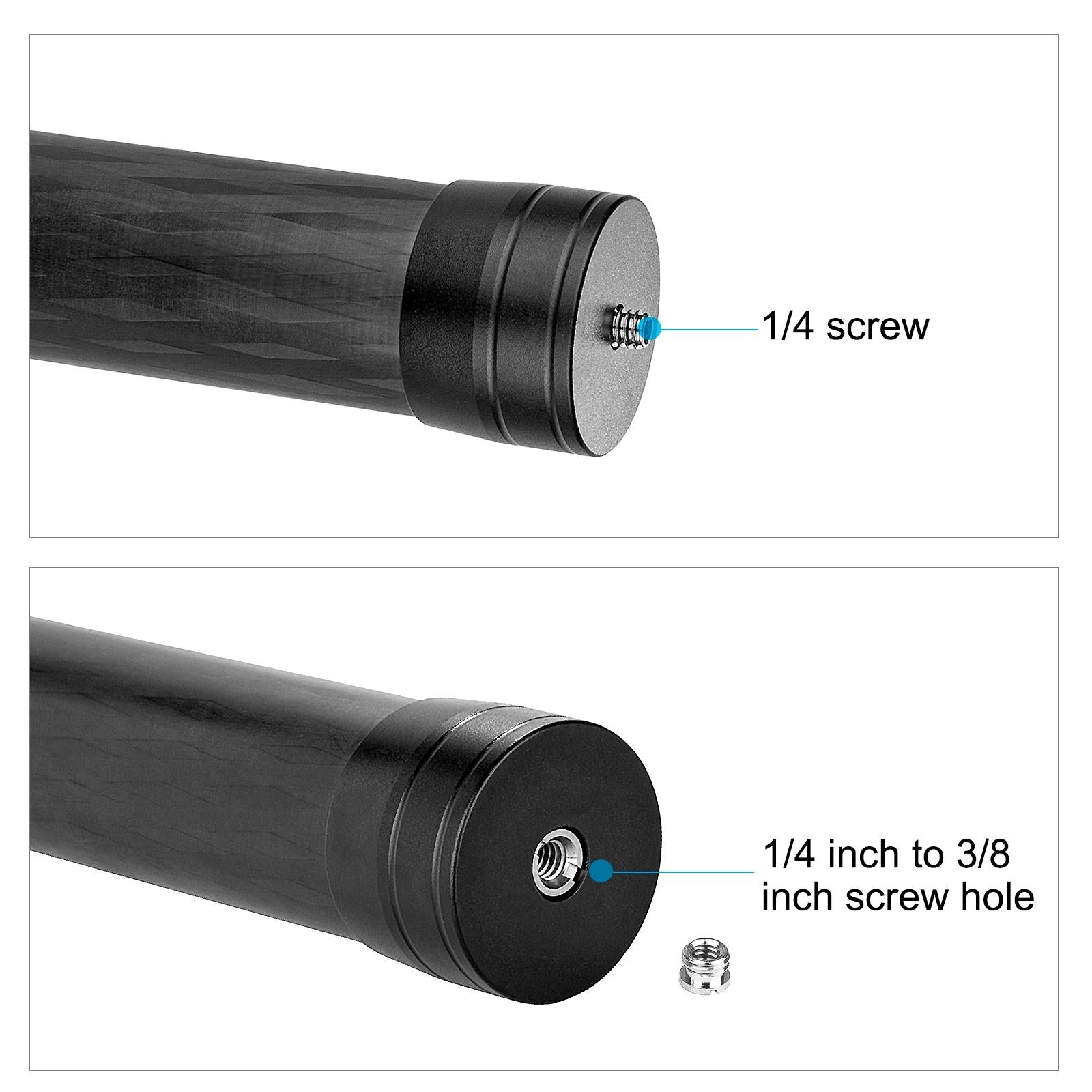 Lightweight Carbon Fiber Monopod for Dji Moza Feiyu Zhiyun Gimbals - Black 5