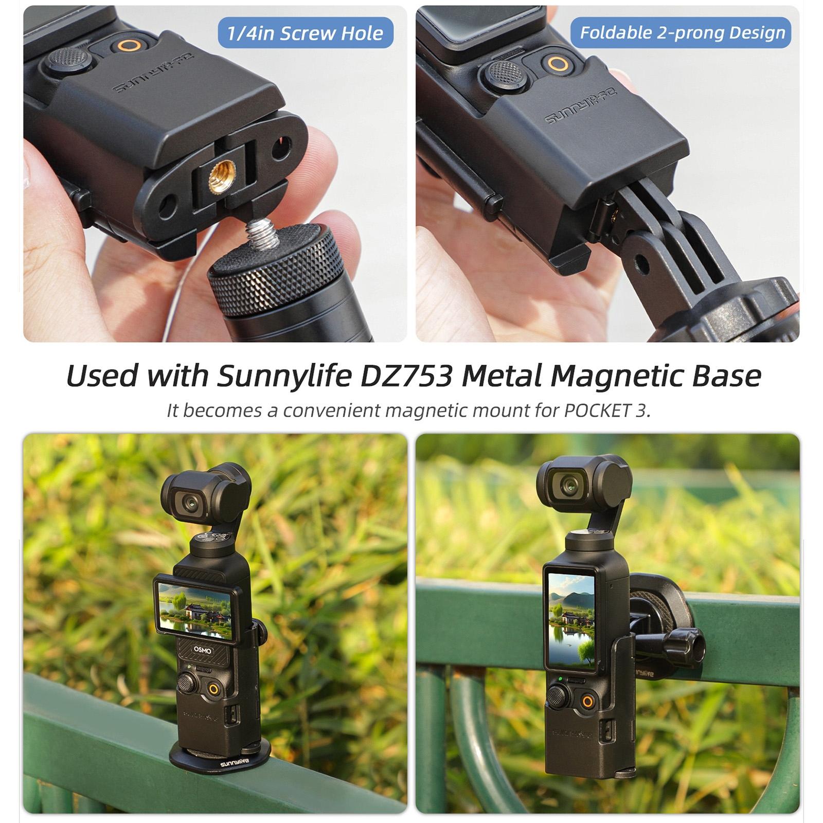 Foldable Dual Hooks Adapter for Dji Pocket 3 - Protective Case Bracket 4