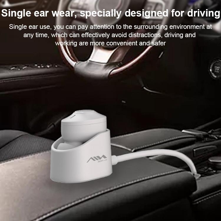 Wireless Bluetooth Earphone with Charging Box - Single - Black 4