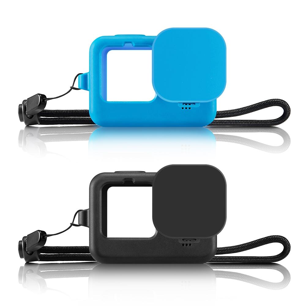 Silicone Case with Wrist Strap and Lens Cover for Gopro Hero 9-12 - Black 9