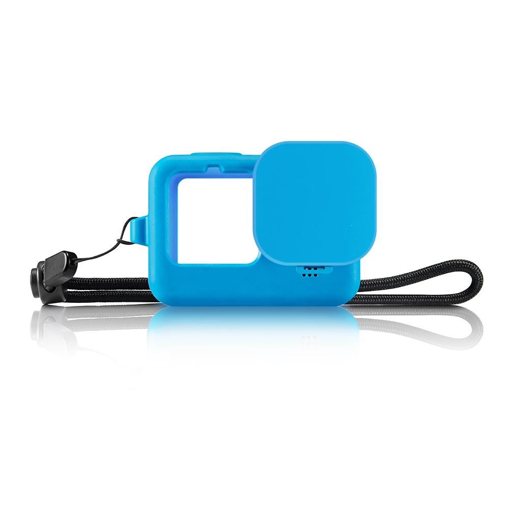Silicone Case with Wrist Strap and Lens Cover for Gopro Hero 9-12 - Black 11
