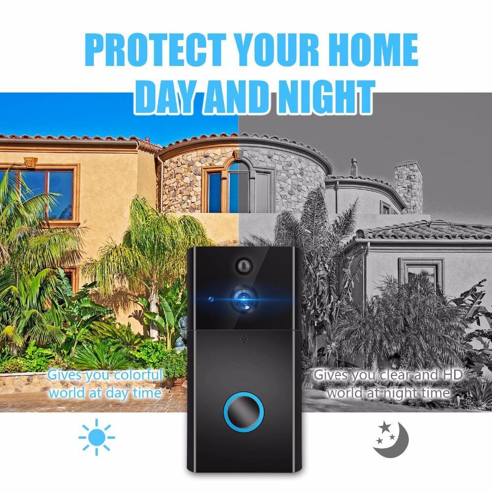 Smart Wifi Video Doorbell With Night Vision & Motion Detection - Black 12