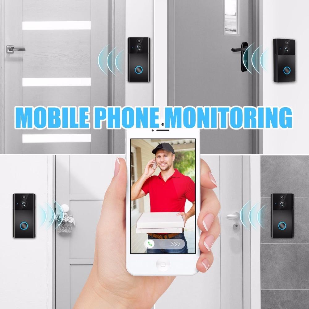 Smart Wifi Video Doorbell With Night Vision & Motion Detection - Black 13