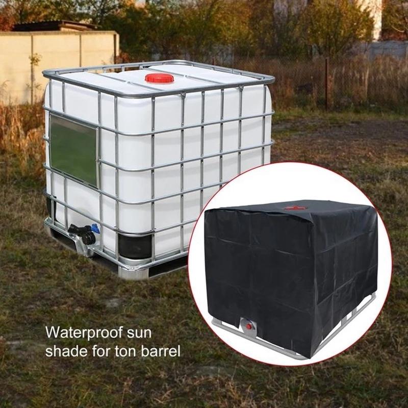 Water Tank Sunscreen Dust Cover - 1000l Capacity 210d Oxford Cloth - Black 6