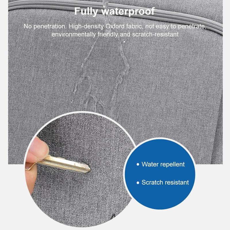 Portable 15 Inch Laptop Leather Handbag For Business Briefcase - Black 9