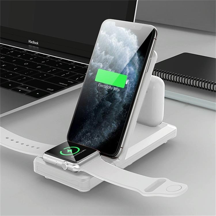 3 In 1 Foldable Wireless Charger For Iphone Iwatch Airpods - Black 3