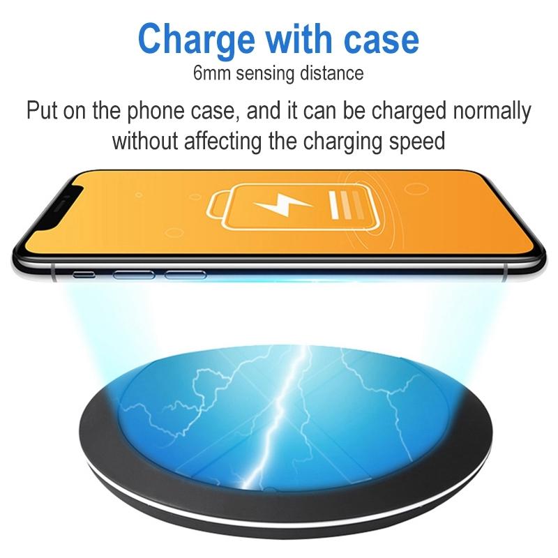 10W Portable Wireless Charger Lightweight & Smart - Black 7