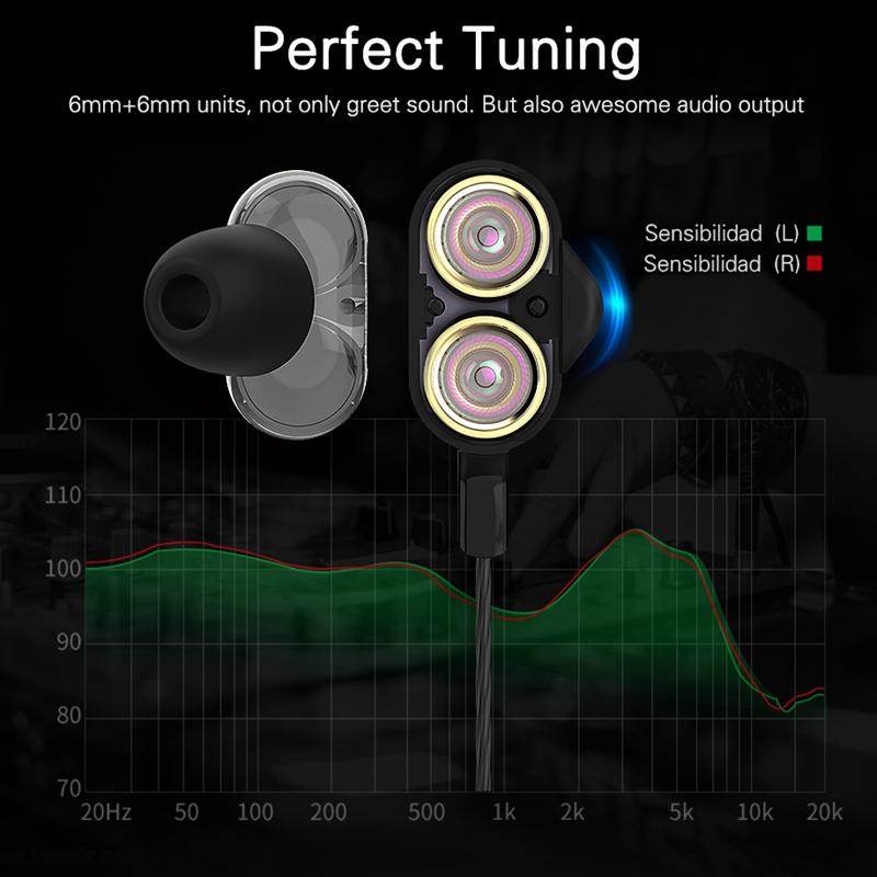 Black Double Moving Coil Wheat Headset 7