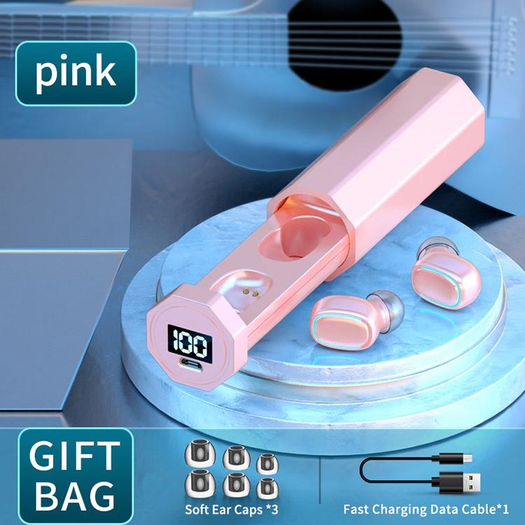 True Wireless Bluetooth Earphones with Digital Display and Charging Box - Black 11