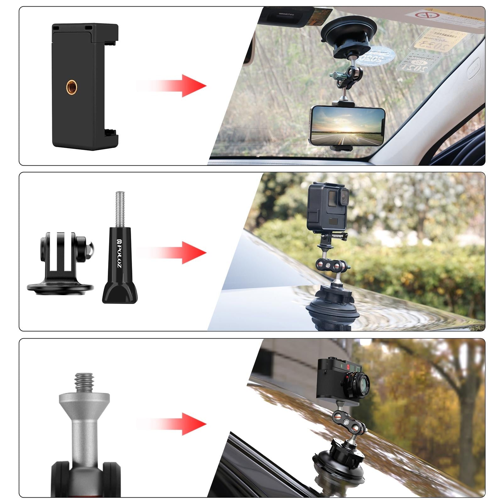 Aluminum Alloy Magic Arm with Strong Suction Cup 6