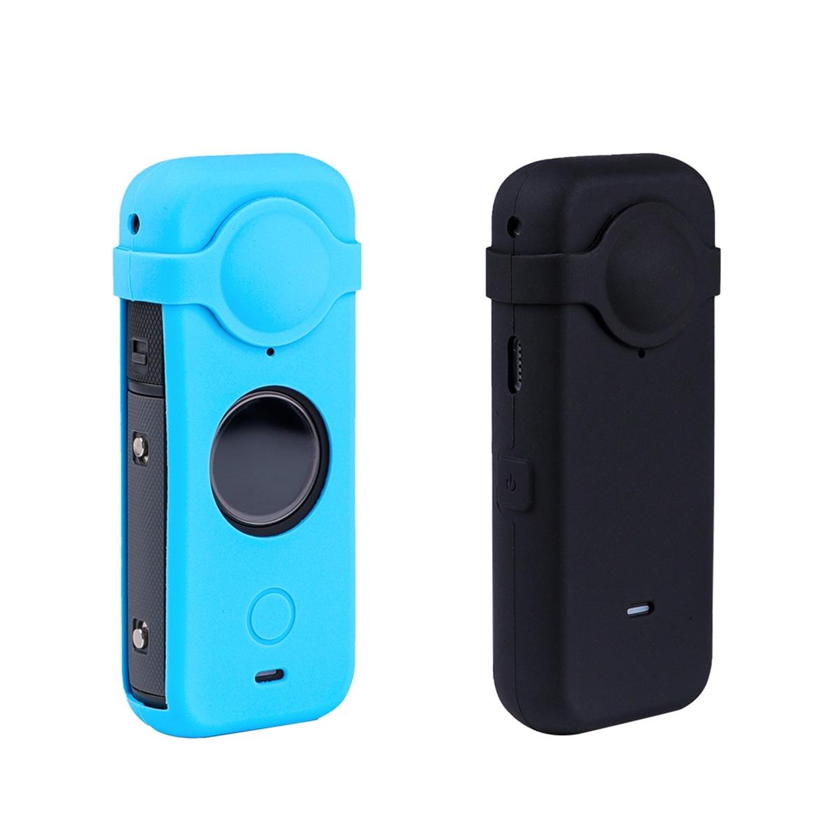 Silicone Case with Lens Cover for Insta360 one X2 - Full Body Dust Proof - Black 3