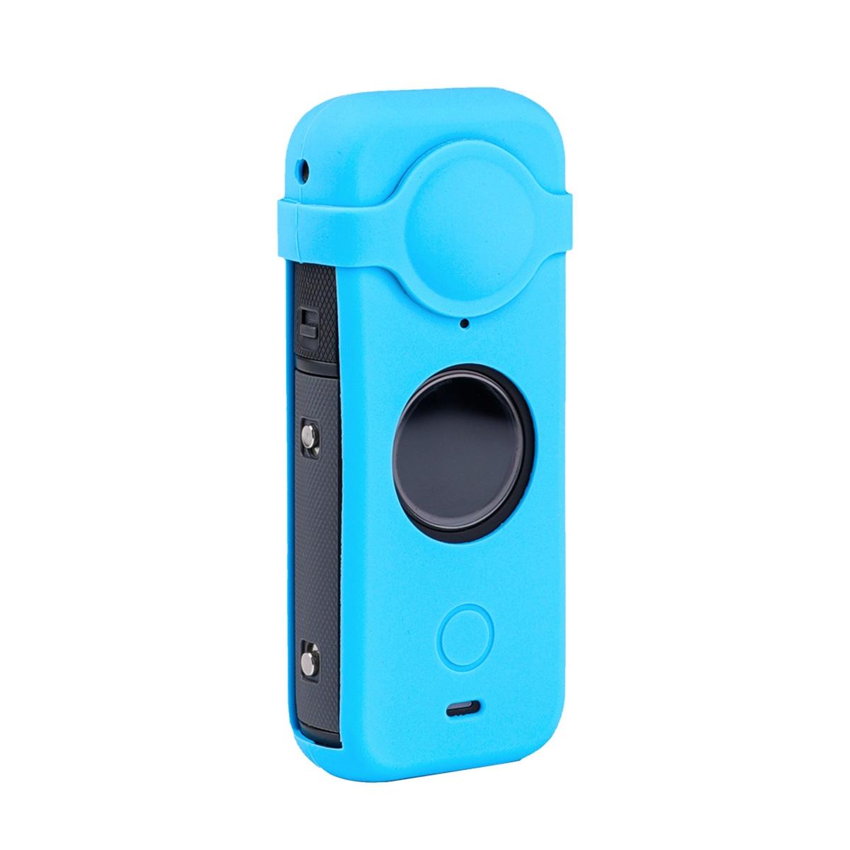 Silicone Case with Lens Cover for Insta360 one X2 - Full Body Dust Proof - Black 8