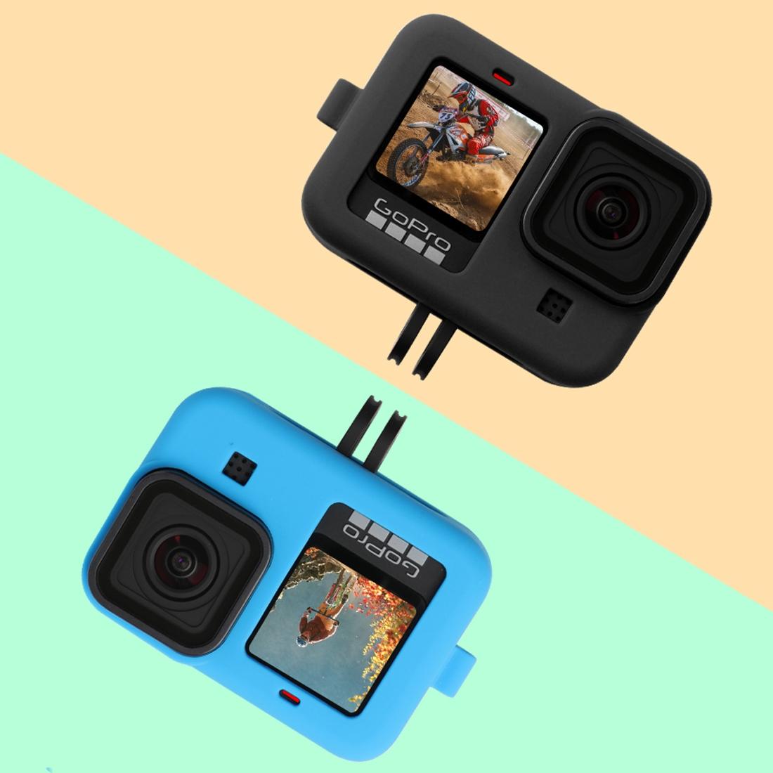 Silicone Case with Wrist Strap and Lens Cover for Gopro Hero10 / 9 - Black 6