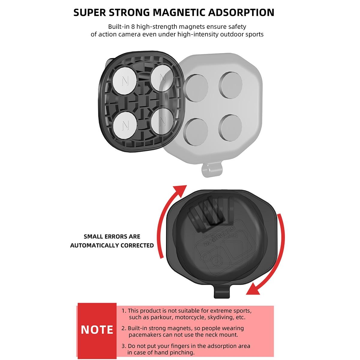 Neck Phone Action Camera Holder - Magnetic Wearable 8