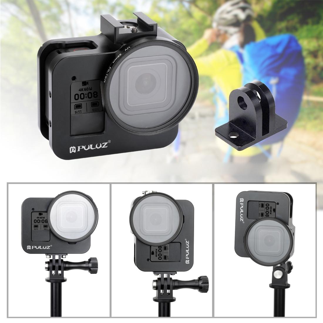 Aluminum Alloy Protective Cage with Insurance Frame and 52mm Uv Lens for Gopro Hero8 9