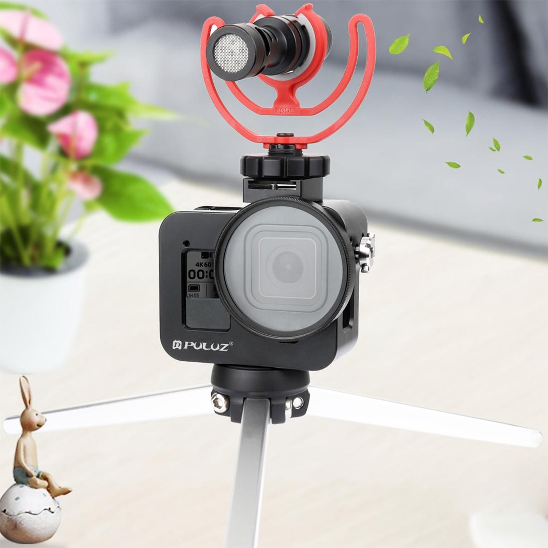 Aluminum Alloy Protective Cage with Insurance Frame and 52mm Uv Lens for Gopro Hero8 10