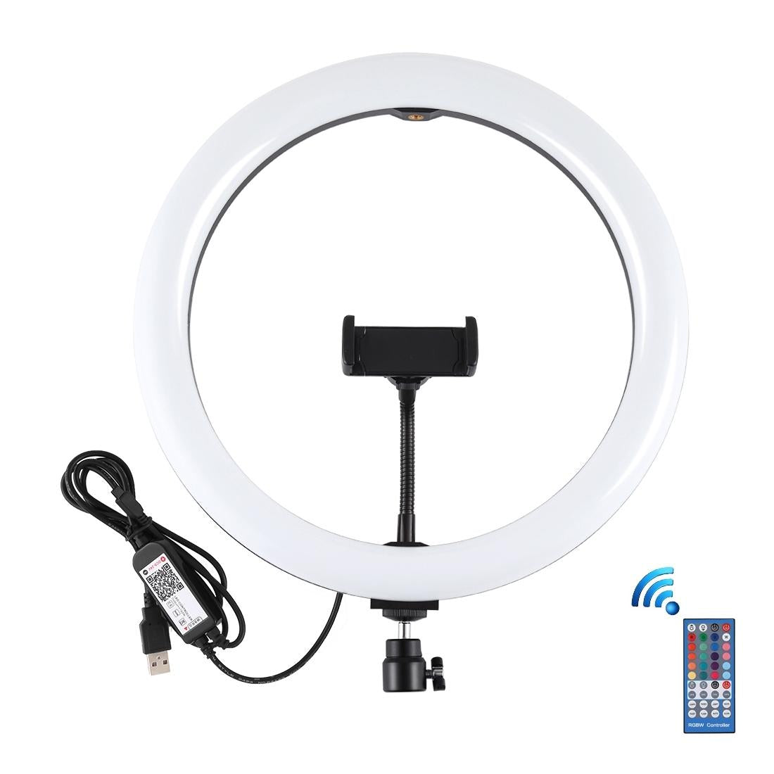 11.8 Dual-temp Led Ring Light with Tripod & Remote - Black 14