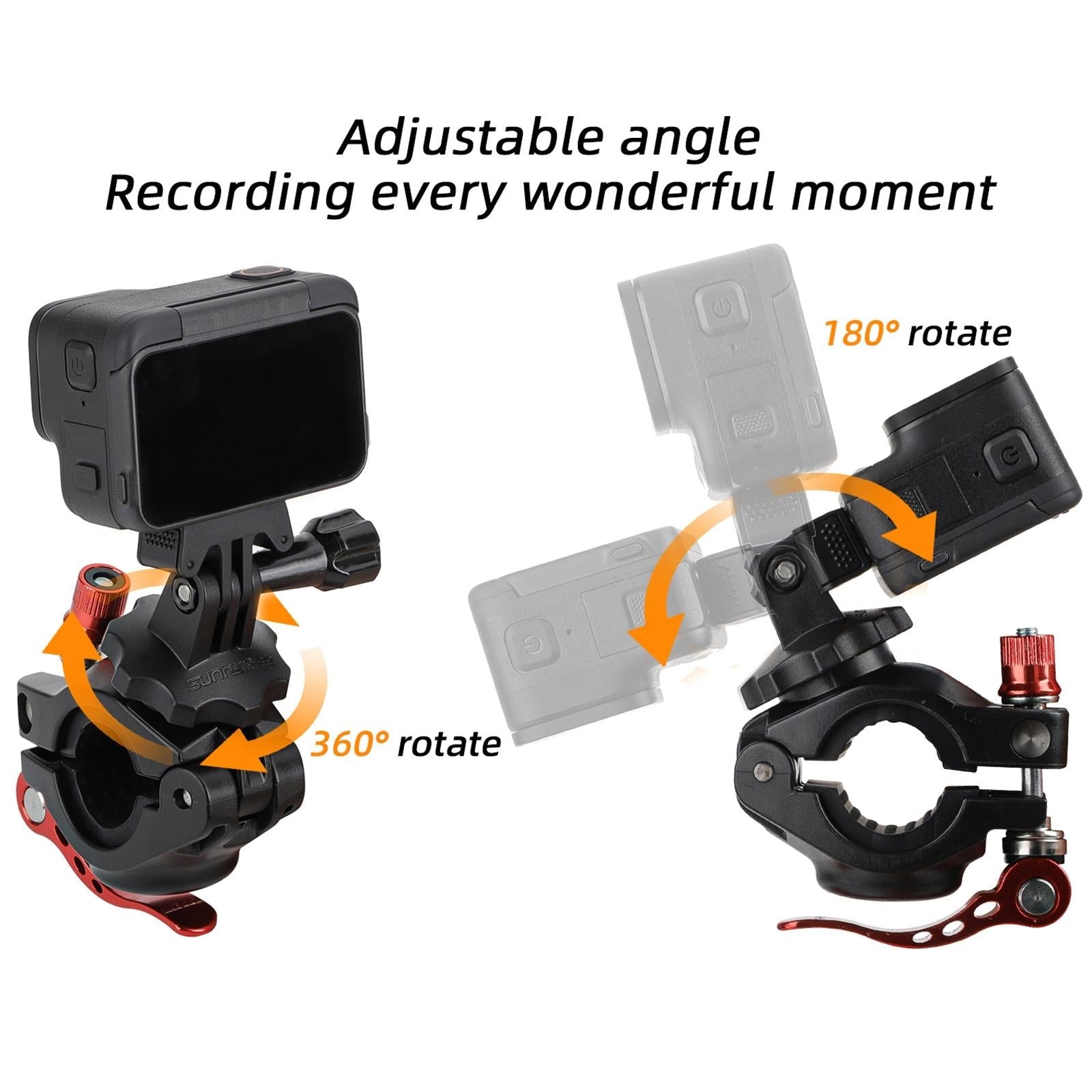 360 Degree Rotating Bike Mount for Sports Cameras 5