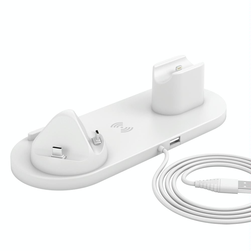 6 In 1 Wireless Charger For Iphone Apple Watch Airpods & Android - Black 12