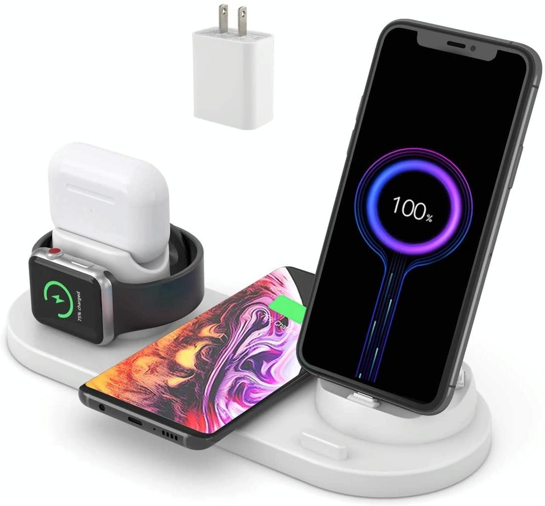6 In 1 Wireless Charger For Iphone Apple Watch Airpods & Android - Black 13