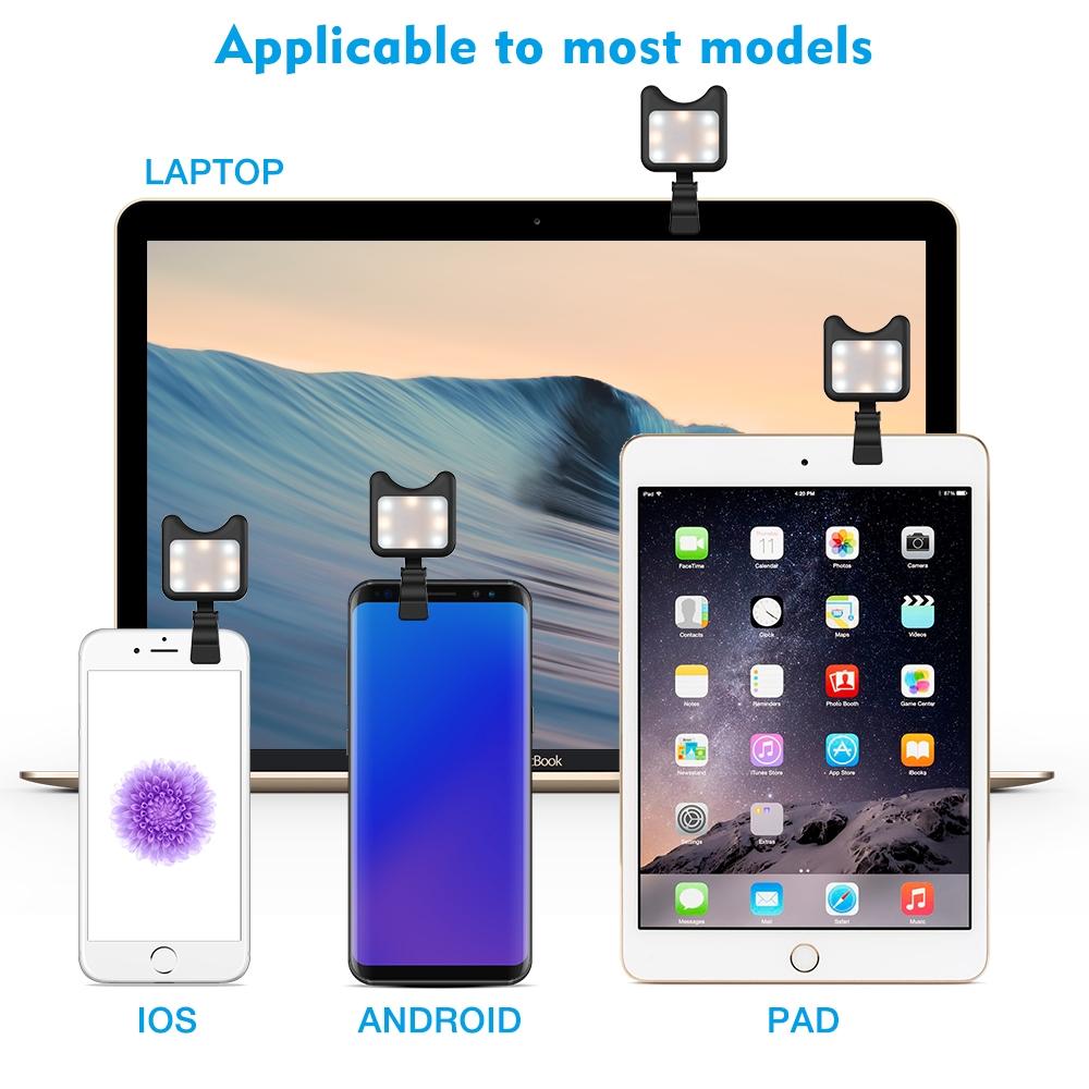 Universal Phone Camera Lens with Selfie Led Light for Smartphones 4