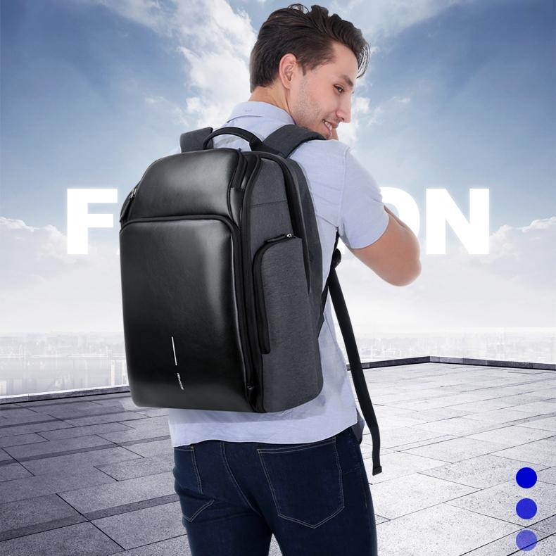 Waterproof Anti-Theft Usb Shoulder Bag - Large Capacity - Black 9