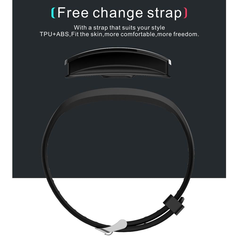 Waterproof Tft Smart Bracelet With Call / Heart / Sleep / Sedentary / Bp Monitoring - Black 8