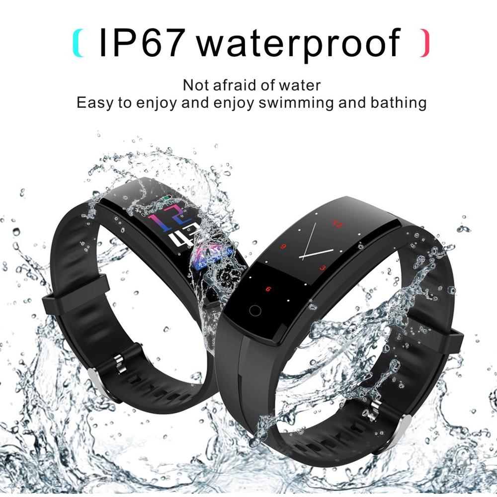 Waterproof Tft Smart Bracelet With Call / Heart / Sleep / Sedentary / Bp Monitoring - Black 9