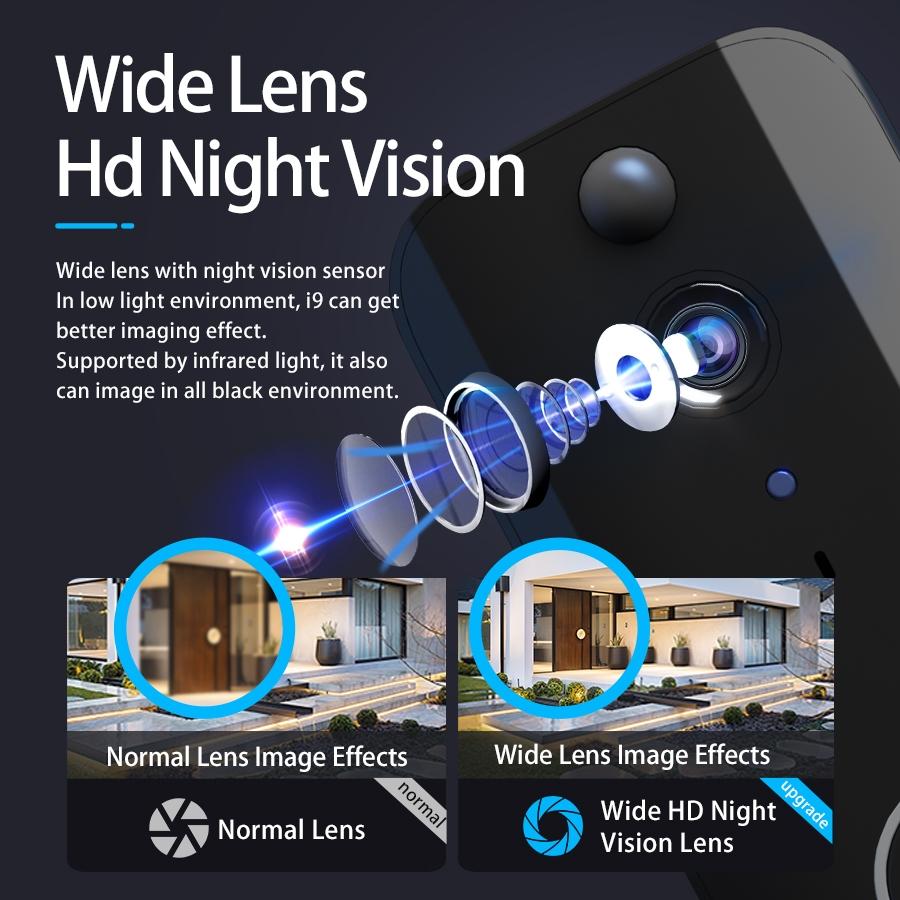 Wireless Doorbell Camera With Night Vision And Motion Detection - Black 11