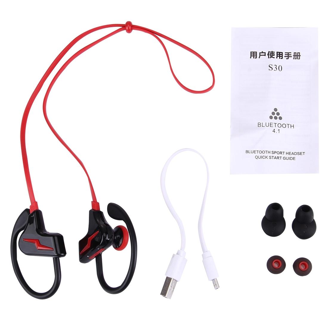Sport Style Bluetooth 4.1 In-ear Earphone for Iphone - S30 - Black 10