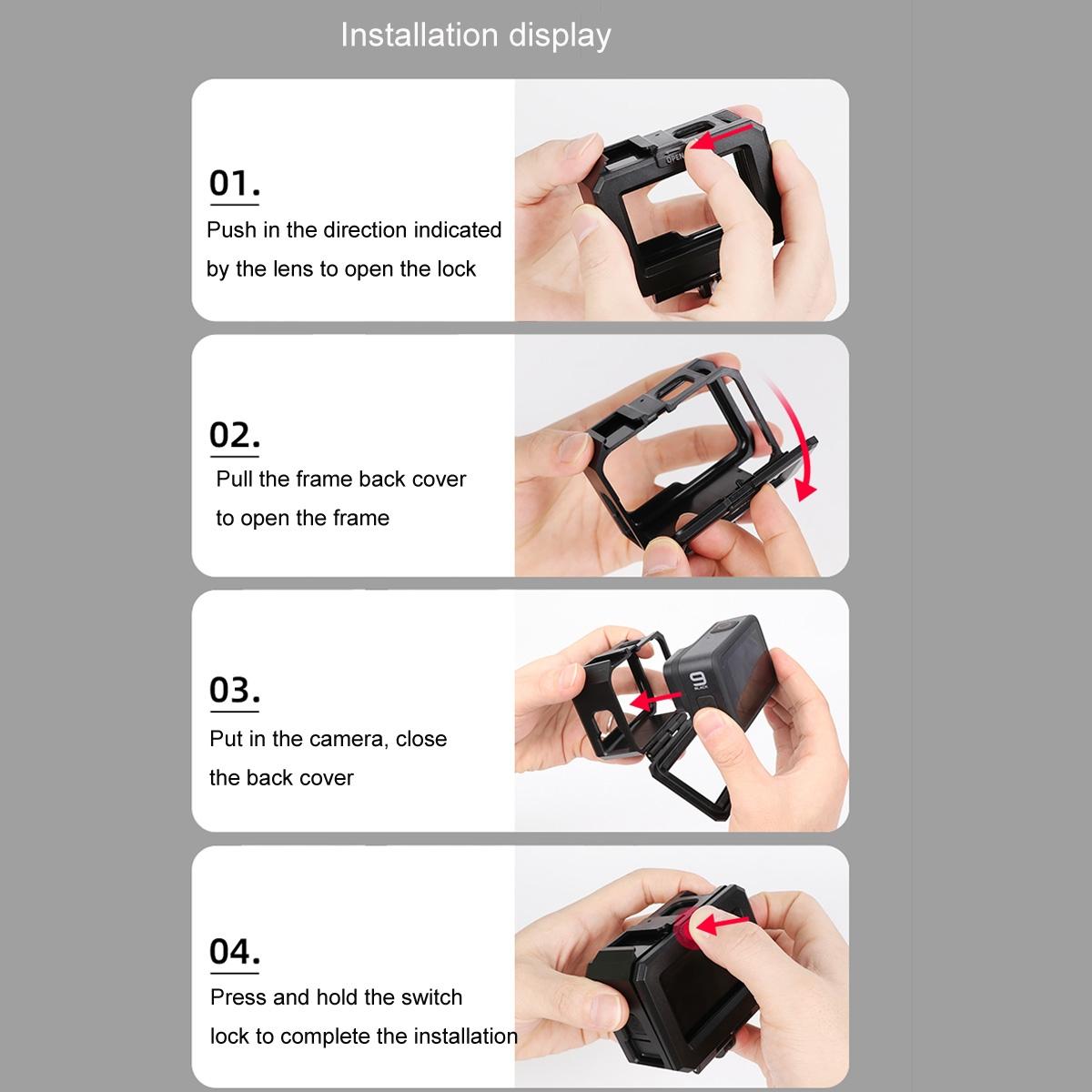Protective Case with Mount and Screw for Gopro Hero10 / 9 10