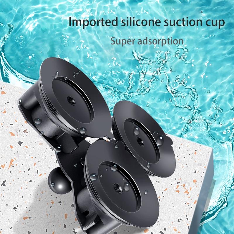 Triangle Suction Cup Mount for Gopro with Tripod Adapter and Phone Clamp 8