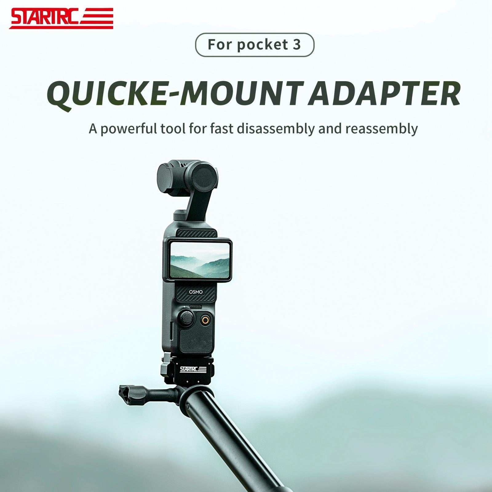 Quick Mount Adapter For Dji Pocket Black 5