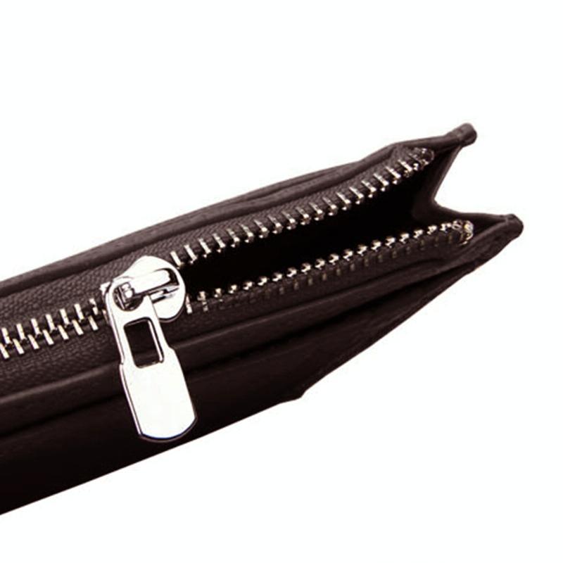 Leather Rfid Blocking Card Holder Wallet - 11x8x1.5cm - Black 13