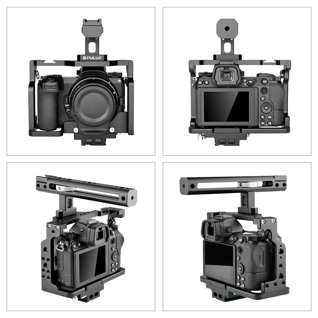 Filmmaking Rig With Handle For Nikon Z6 / Z7 - Black Cage 8