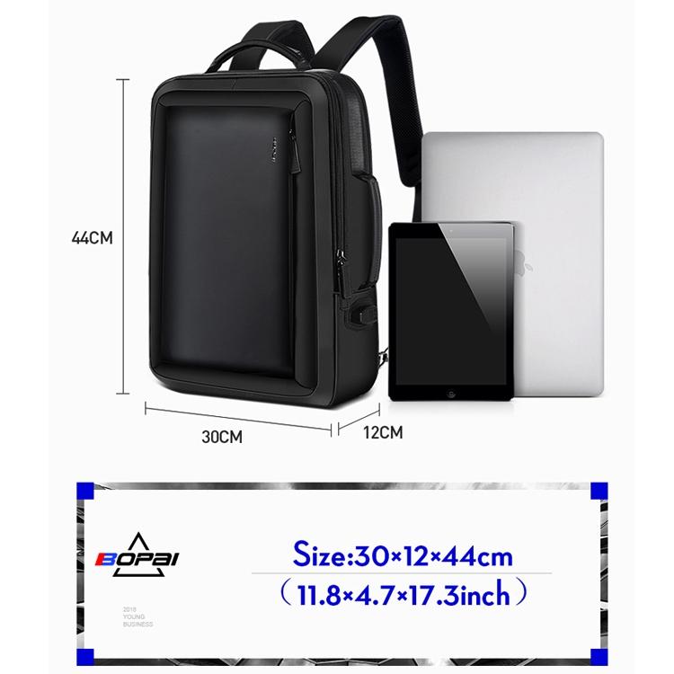 Large Capacity Business Laptop Backpack with Usb Port - Breathable & Stylish Black 30x12x44cm 15