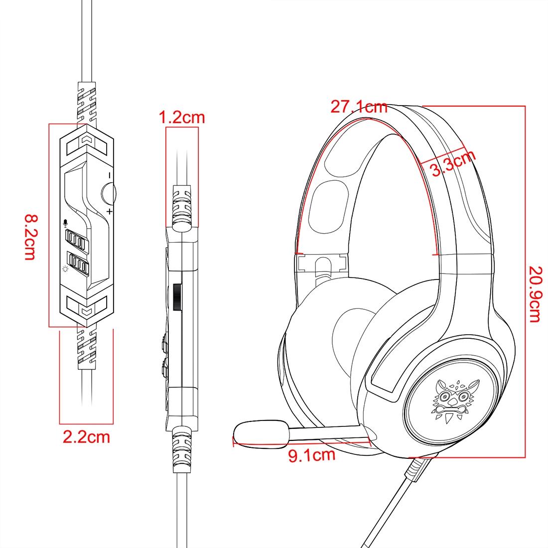 Adjustable Rgb Gaming Headset With Mic Black 7