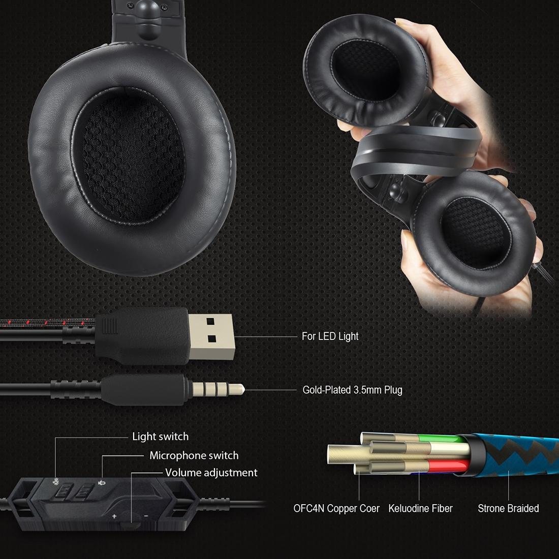 Adjustable Rgb Gaming Headset With Mic Black 9