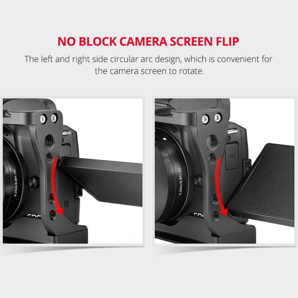 Video Camera Cage Stabilizer With Handle For Canon Eos M50 - Black 5