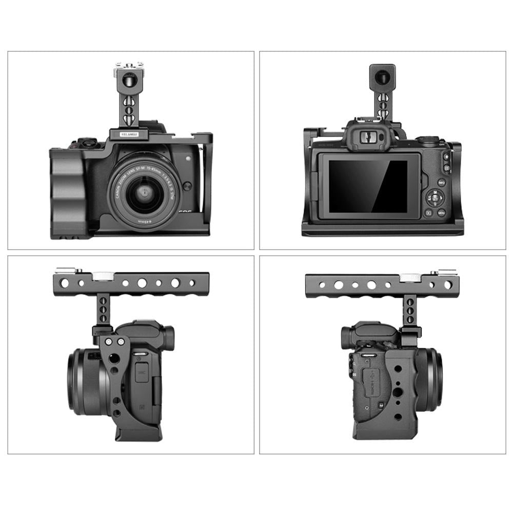 Video Camera Cage Stabilizer With Handle For Canon Eos M50 - Black 12