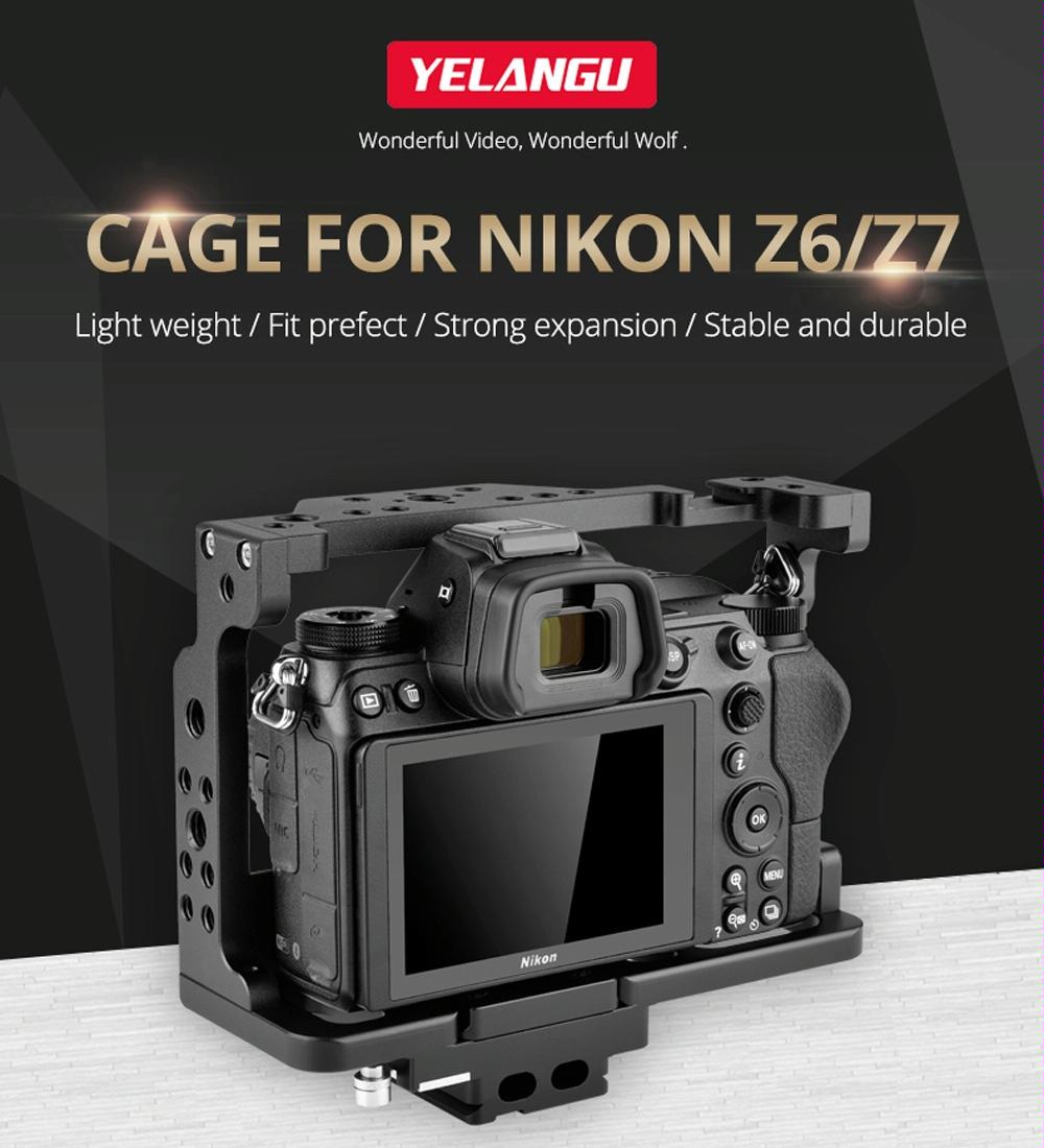 Video Camera Cage Stabilizer For Nikon Z6 / Z7 - Black 14