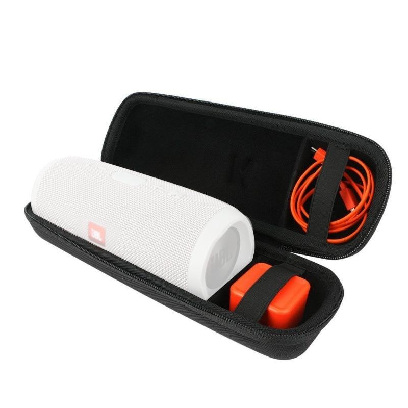 Portable Zipper Case for Jbl Charge 3 Speaker - Black Leather 3