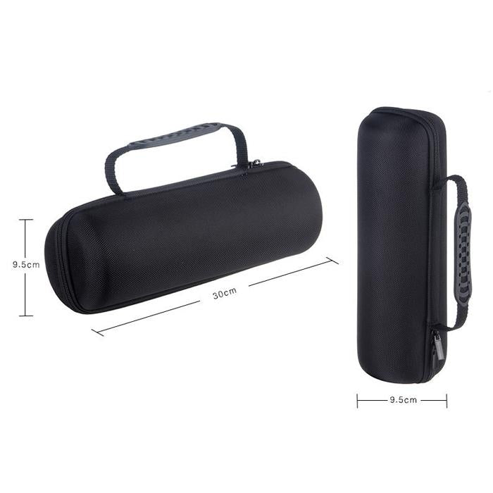 Portable Zipper Case for Jbl Charge 3 Speaker - Black Leather 4