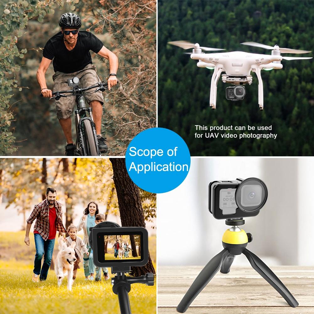Aluminum Protective Cage for Gopro Hero with Uv Lens and Insurance Frame 6