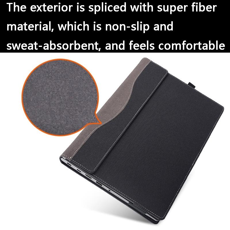 Protective Leather Laptop Case - Anti-Fall - Black - For Lenovo V14 G3 Aba / Iap 5